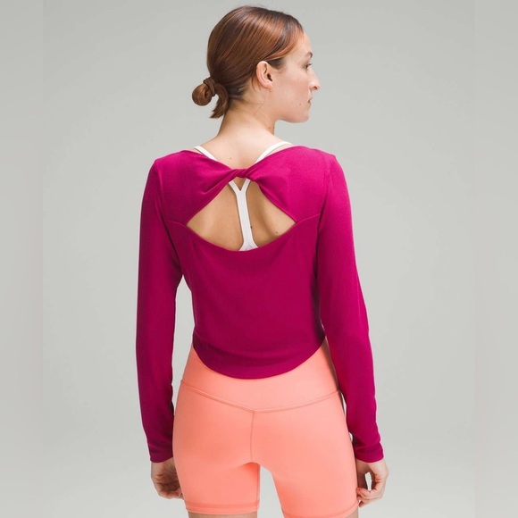 Lululemon Modal Silk Twist-Back Yoga Long-Sleeve Shirt - Picture 1 of 4
